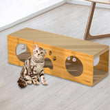 Maxbell Cat Scratching House Play Tunnel Hideaway for Indoor Cat Kitty Small Animals 2XL Yellow