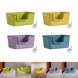 Maxbell Open Litter Box Cats Toilet with Hollow Handles Easy to Clean for Indoor Cats green