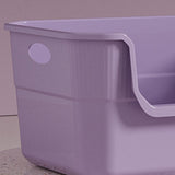 Maxbell Open Litter Box Cats Toilet with Hollow Handles Easy to Clean for Indoor Cats purple