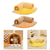 Maxbell Cat Tunnel Bed with Hanging Balls Interactive for Bunny Indoor Small Animals Coffee