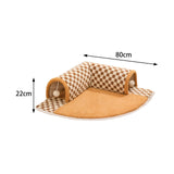 Maxbell Cat Tunnel Bed with Hanging Balls Interactive for Bunny Indoor Small Animals Coffee