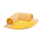 Maxbell Cat Tunnel Bed with Hanging Balls Interactive for Bunny Indoor Small Animals Yellow