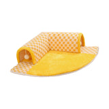 Maxbell Cat Tunnel Bed with Hanging Balls Interactive for Bunny Indoor Small Animals Yellow