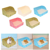 Maxbell Rabbit Litter Box Pee Pan Tray Pet Toilet for Small Animals Chinchillas Rats green steel mesh