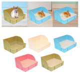 Maxbell Rabbit Litter Box Pee Pan Tray Pet Toilet for Small Animals Chinchillas Rats green steel mesh