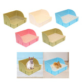 Maxbell Rabbit Litter Box Pee Pan Tray Pet Toilet for Small Animals Chinchillas Rats green steel mesh