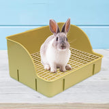 Maxbell Rabbit Litter Box Pee Pan Tray Pet Toilet for Small Animals Chinchillas Rats green steel mesh
