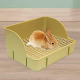 Maxbell Rabbit Litter Box Pee Pan Tray Pet Toilet for Small Animals Chinchillas Rats green steel mesh