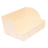 Maxbell Rabbit Litter Box Pee Pan Tray Pet Toilet for Small Animals Chinchillas Rats white pp mesh