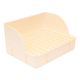 Maxbell Rabbit Litter Box Pee Pan Tray Pet Toilet for Small Animals Chinchillas Rats white pp mesh