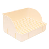 Maxbell Rabbit Litter Box Pee Pan Tray Pet Toilet for Small Animals Chinchillas Rats white pp mesh