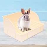 Maxbell Rabbit Litter Box Pee Pan Tray Pet Toilet for Small Animals Chinchillas Rats white pp mesh