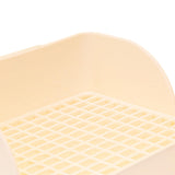 Maxbell Rabbit Litter Box Pee Pan Tray Pet Toilet for Small Animals Chinchillas Rats white pp mesh