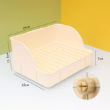Maxbell Rabbit Litter Box Pee Pan Tray Pet Toilet for Small Animals Chinchillas Rats white pp mesh
