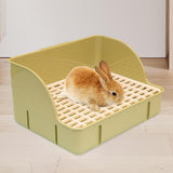 Maxbell Rabbit Litter Box Pee Pan Tray Pet Toilet for Small Animals Chinchillas Rats green pp mesh