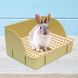 Maxbell Rabbit Litter Box Pee Pan Tray Pet Toilet for Small Animals Chinchillas Rats green pp mesh