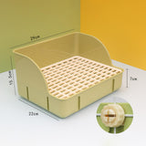 Maxbell Rabbit Litter Box Pee Pan Tray Pet Toilet for Small Animals Chinchillas Rats green pp mesh