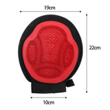 Maxbell Pet Grooming Glove Massage Pet Hair Remover Tool for Cats Small Animals Dogs Black Red