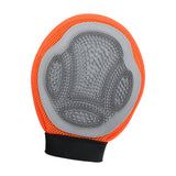 Maxbell Pet Grooming Glove Massage Pet Hair Remover Tool for Cats Small Animals Dogs Orange Gray