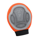 Maxbell Pet Grooming Glove Massage Pet Hair Remover Tool for Cats Small Animals Dogs Orange Gray
