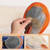 Maxbell Pet Grooming Glove Massage Pet Hair Remover Tool for Cats Small Animals Dogs Orange Gray