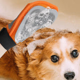 Maxbell Pet Grooming Glove Massage Pet Hair Remover Tool for Cats Small Animals Dogs Orange Gray