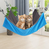 Maxbell Cat Hammock Bed Hanging Soft Pet Bed for Indoor Cats Pet Accessories Rabbits blue