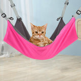 Maxbell Cat Hammock Bed Hanging Soft Pet Bed for Indoor Cats Pet Accessories Rabbits rose red