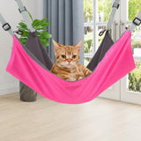 Maxbell Cat Hammock Bed Hanging Soft Pet Bed for Indoor Cats Pet Accessories Rabbits rose red