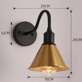Maxbell Industrial Wall Sconce Lamp Vintage E27 Lights for Kitchen Reading Decor Style B