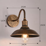 Maxbell Industrial Wall Sconce Lamp Vintage E27 Lights for Kitchen Reading Decor Style D