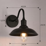 Maxbell Industrial Wall Sconce Lamp Vintage E27 Lights for Kitchen Reading Decor Style E