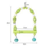 Maxbell Bird Toy Pet Hanging Ladder Bridge Climbing Swing for Conures Budgie Hamster Green