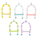 Maxbell Bird Toy Pet Hanging Ladder Bridge Climbing Swing for Conures Budgie Hamster Green