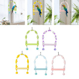 Maxbell Bird Toy Pet Hanging Ladder Bridge Climbing Swing for Conures Budgie Hamster Green