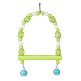 Maxbell Bird Toy Pet Hanging Ladder Bridge Climbing Swing for Conures Budgie Hamster Green
