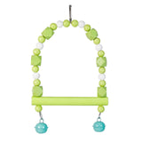 Maxbell Bird Toy Pet Hanging Ladder Bridge Climbing Swing for Conures Budgie Hamster Green