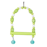 Maxbell Bird Toy Pet Hanging Ladder Bridge Climbing Swing for Conures Budgie Hamster Green