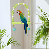 Maxbell Bird Toy Pet Hanging Ladder Bridge Climbing Swing for Conures Budgie Hamster Green