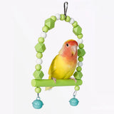 Maxbell Bird Toy Pet Hanging Ladder Bridge Climbing Swing for Conures Budgie Hamster Green
