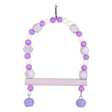 Maxbell Bird Toy Pet Hanging Ladder Bridge Climbing Swing for Conures Budgie Hamster Purple