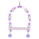 Maxbell Bird Toy Pet Hanging Ladder Bridge Climbing Swing for Conures Budgie Hamster Purple