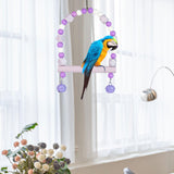Maxbell Bird Toy Pet Hanging Ladder Bridge Climbing Swing for Conures Budgie Hamster Purple