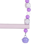 Maxbell Bird Toy Pet Hanging Ladder Bridge Climbing Swing for Conures Budgie Hamster Purple