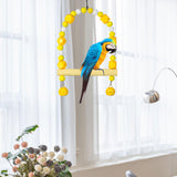 Maxbell Bird Toy Pet Hanging Ladder Bridge Climbing Swing for Conures Budgie Hamster Yellow