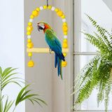 Maxbell Bird Toy Pet Hanging Ladder Bridge Climbing Swing for Conures Budgie Hamster Yellow