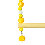Maxbell Bird Toy Pet Hanging Ladder Bridge Climbing Swing for Conures Budgie Hamster Yellow