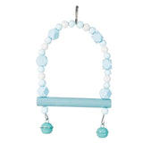 Maxbell Bird Toy Pet Hanging Ladder Bridge Climbing Swing for Conures Budgie Hamster Blue