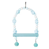 Maxbell Bird Toy Pet Hanging Ladder Bridge Climbing Swing for Conures Budgie Hamster Blue
