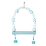 Maxbell Bird Toy Pet Hanging Ladder Bridge Climbing Swing for Conures Budgie Hamster Blue
